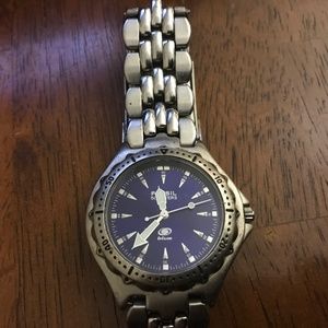 Fossil watch silver tone stainless steel as is for